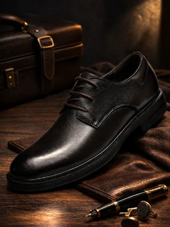 Klasik Deri Bağcıklı Erkek Ayakkabı