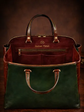 Bordo Süet Astarlı Zümrüt Deri Çanta