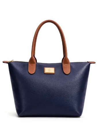 Navy Mavi Deri Çanta