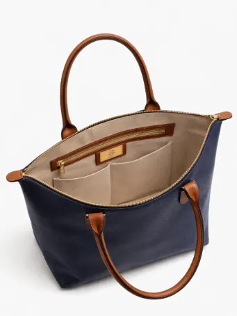 Navy Mavi Deri Çanta