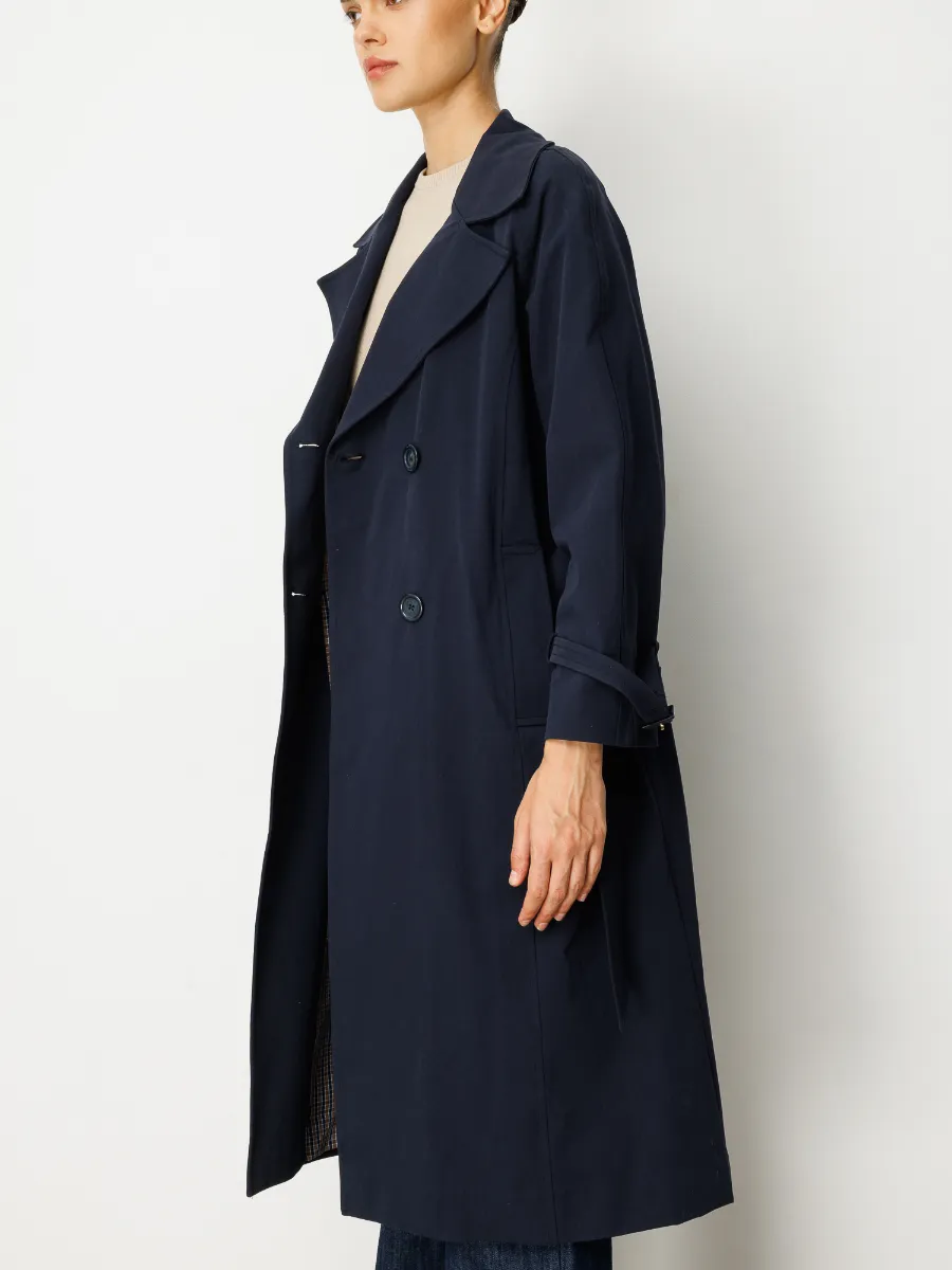 Kruvaze Uzun Kadın Trençkot Model 5817